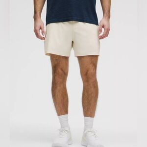 Lululemon Pace Breaker Linerless Short 5" in Light Ivory